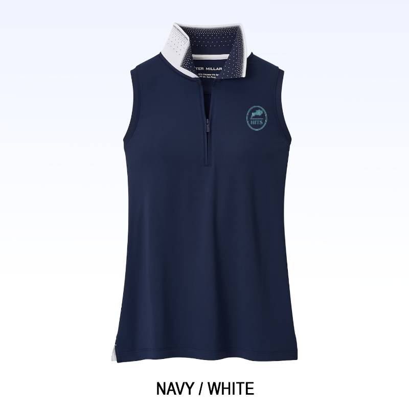PETER MILLAR CHRISSIE SLEEVELESS ZIP POLO