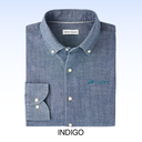 PETER MILLAR DEVONPORT CHAMBRAY COTTON-STRETCH SPORT SHIRT