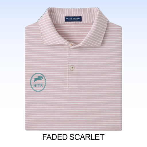 PETER MILLAR ALBATROSS STRIPE COTTON-BLEND PIQUÉ POLO
